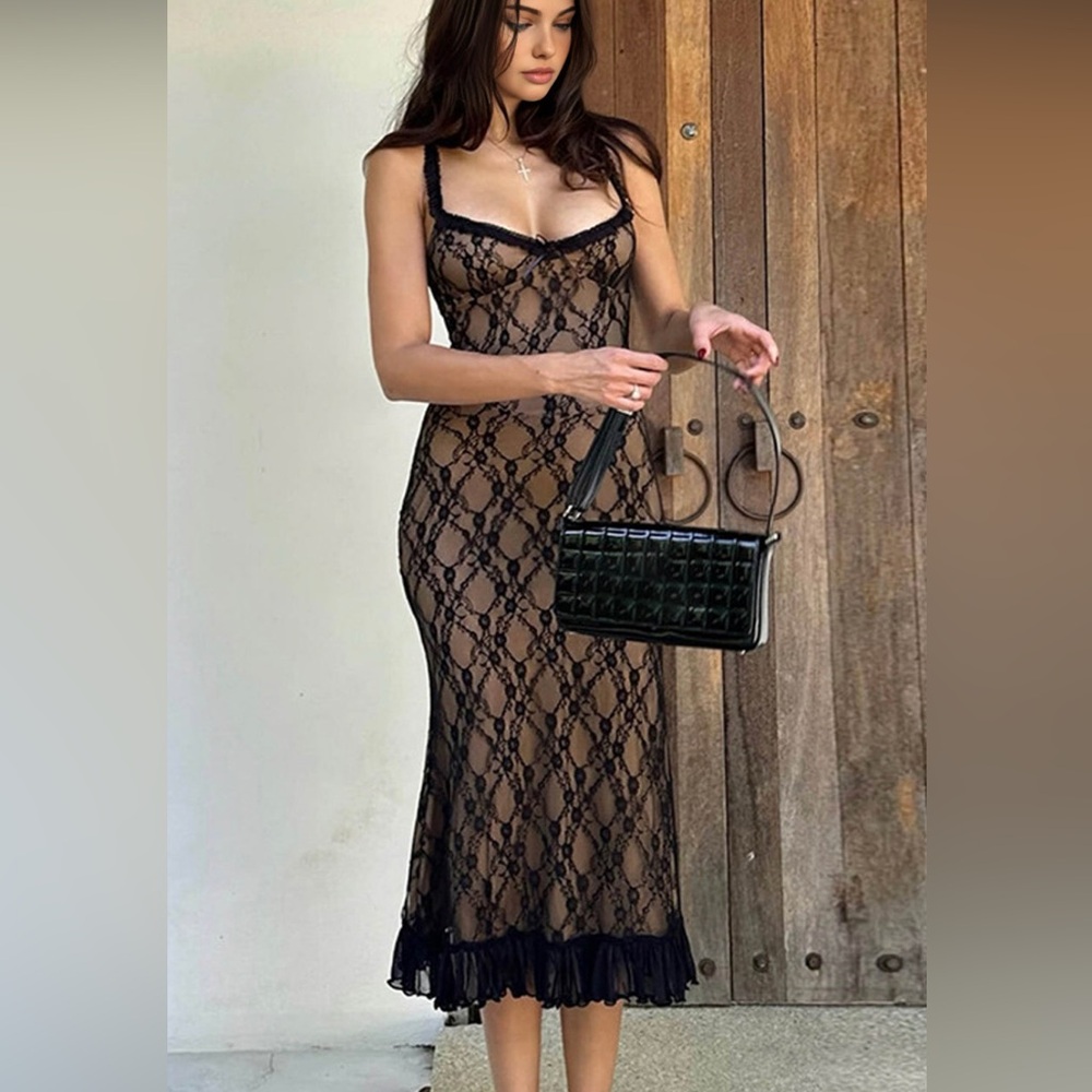 Black Lace Midi